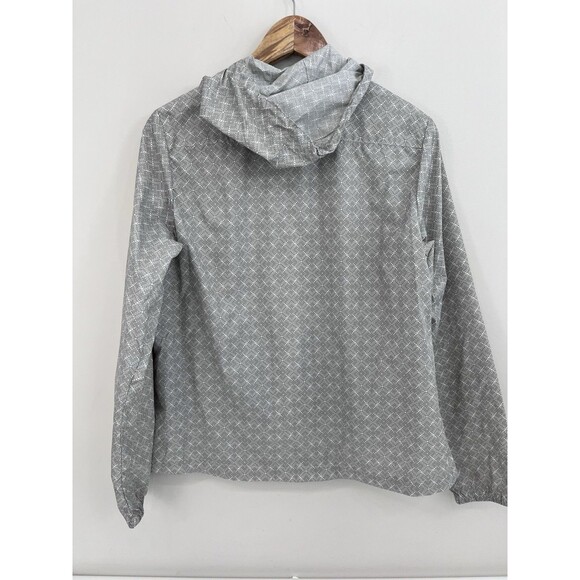 Eddie Bauer Jacket Womens Medium Grey Full Zip Windbreaker Rain Coat Medium - Picture 6 of 8